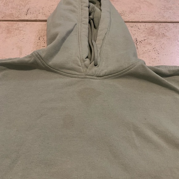 H&M Relaxed Fit Hoodie Sweatshirt - Light Sage Green - Size L - Picture 3 of 6